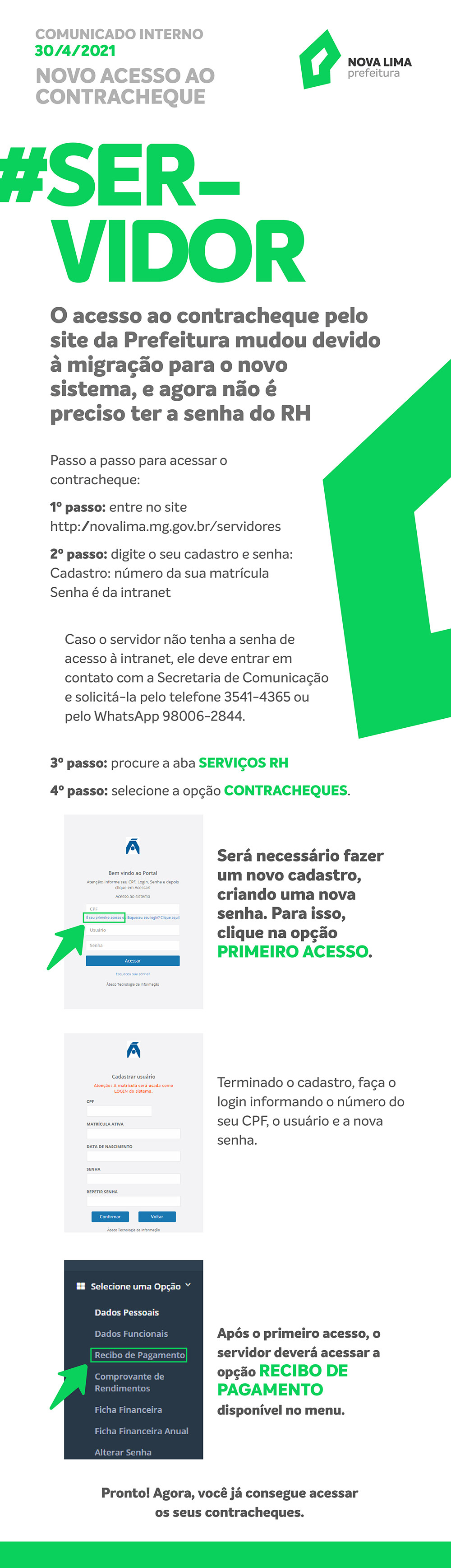 Novo acesso ao contracheque