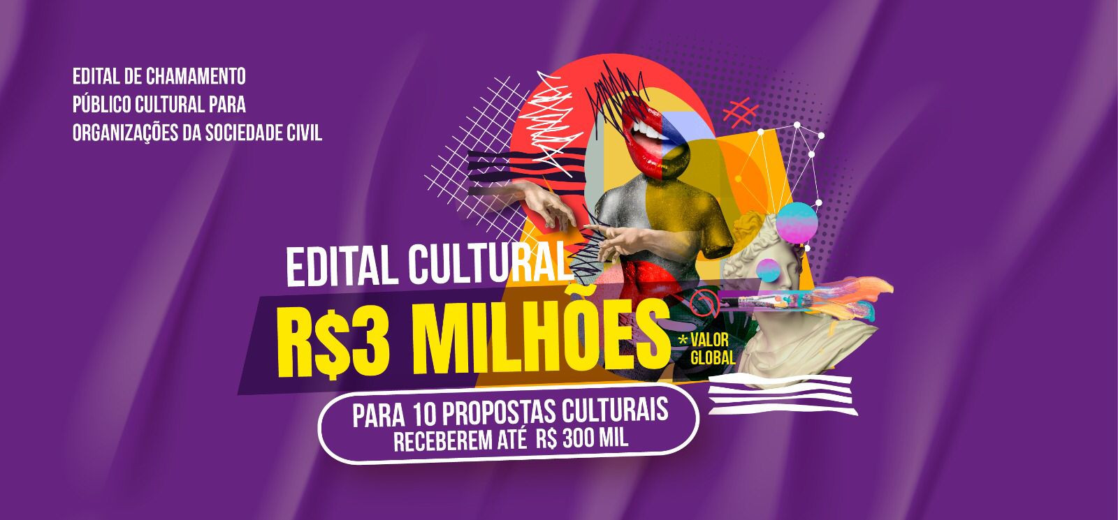 Serão selecionadas 10 propostas de iniciativas artísticas para a construção de uma política pública