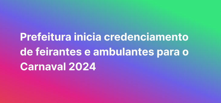 Interessados em participar podem se inscrever de 26 a 30 de janeiro