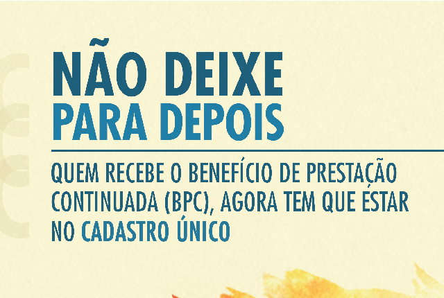 Inscrição no Cadastro único é necessária para acessar outros programas sociais