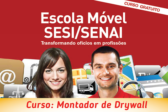 Inscrições até 10/3 para o curso de Montador de Drywall